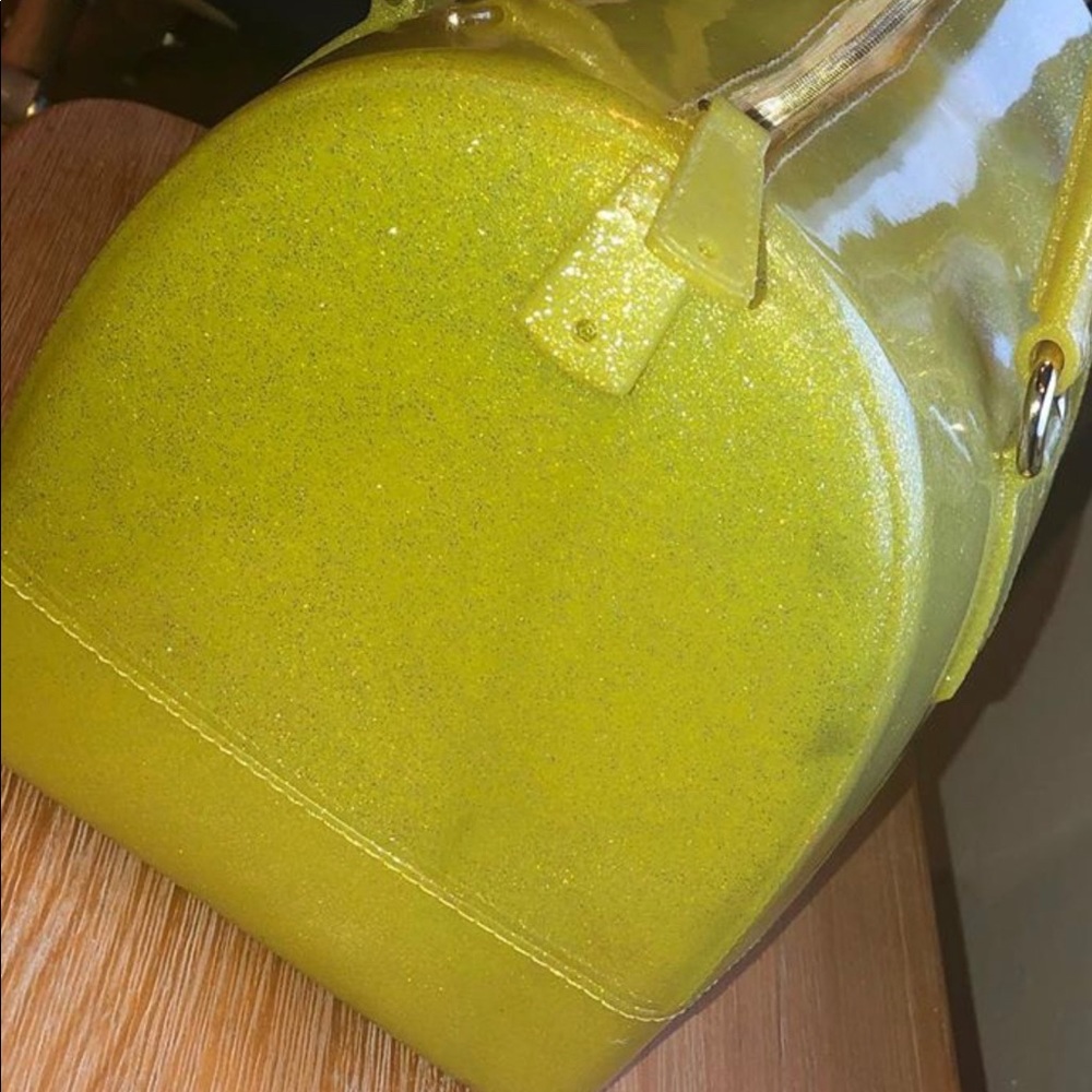 Furla Yellow Glitter Tote Bag - Picture 3 of 4